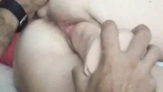 Hairy MILF Mom Masturbates with Massive Dildo for Wife Fat Cunt