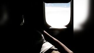 College Girl Public Masturbation Orgasm on Plane!