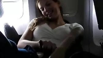 College Girl Public Masturbation Orgasm on Plane!