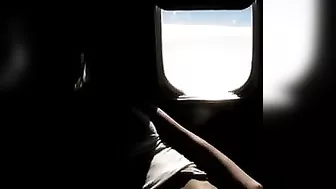 College Girl Public Masturbation Orgasm on Plane!