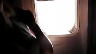 College Girl Public Masturbation Orgasm on Plane!