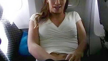 College Girl Public Masturbation Orgasm on Plane!