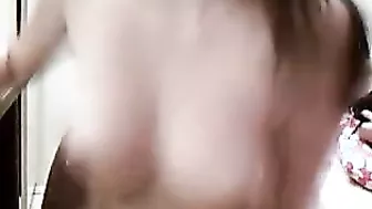 Masturbating Teen Cam Show with Big Tits and Brunette Beauty