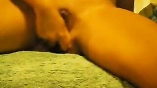 Masturbating Teen GF Homemade Tape for Military Boyfriend with DP and Orgasm