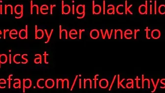 MILF Mom Kathy Homemade Orgasm with Big Black Dildo!
