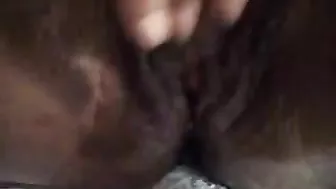 Amateur Ebony Finger Fucks Herself with Homemade Masturbation