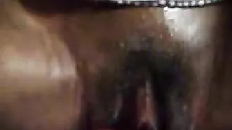 Amateur Ebony Finger Fucks Herself with Homemade Masturbation