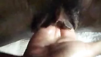 Amateur Ebony Finger Fucks Herself with Homemade Masturbation