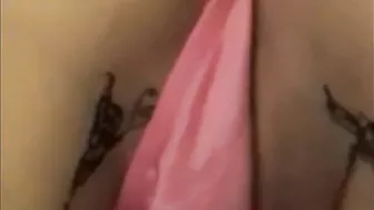 MILF Wife Masturbates with Dildo, Cums all over Her Tits & Ass!