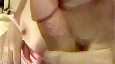 MILF Wife Masturbates with Dildo, Cums all over Her Tits & Ass!