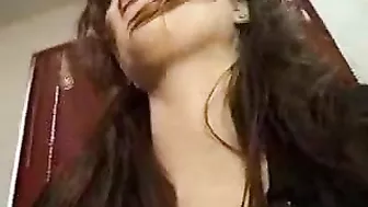 Masturbating Brunette in Pantyhose and Stockings Screams with Anal Orgasm on the Sybian!