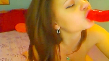 Masturbating Brunette with Big Tits and Sex Toys!