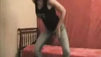 Amateur Brunette Dirty Dance with Dildo & Pussy Play Ending in Orgasmic Striptease!