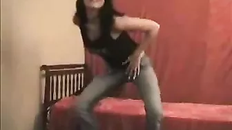 Amateur Webcam Masturbation with Tight Body Strip & Dildo Play!