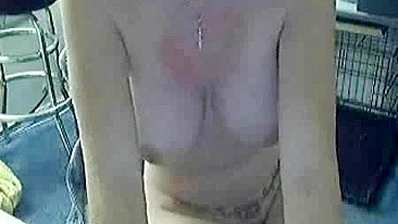 Busty Masturbation Webcam Show with Big Tits and Dildo
