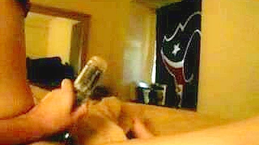 Shaved Pussy Rubdown with Dildo and Toys