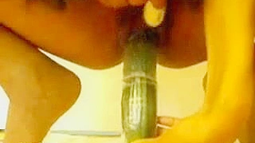 Black Ebony Dildo Masturbation