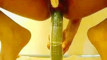 Black Ebony Dildo Masturbation