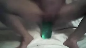 Solo Masturbation with Homemade Dildos and Toys