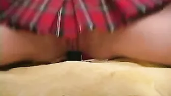Anal Schoolgirl Homemade Masturbation with Tight Asshole & Dildo - Rubbing Pussy till Orgasm!