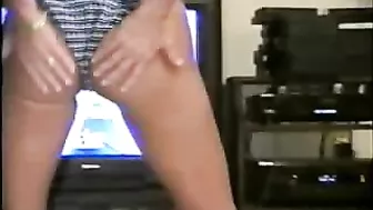 Blonde Wife Dirty Dance with Dildo Masturbation