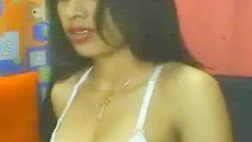 Masturbating Latina Teen Fingered in Braces during Homemade Cam Show