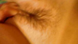 Masturbating Hairy Teen Pussy Finger Fucks Blonde Young Rub
