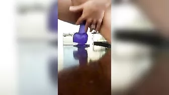 Masturbating with Suction Cup Dildo - Solo Play with Toys