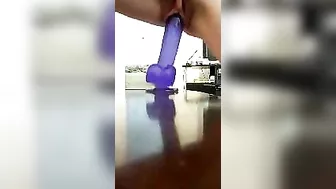 Masturbating with Suction Cup Dildo - Solo Play with Toys Masturbating with Suction Cup Dildo - Solo Play with Toys