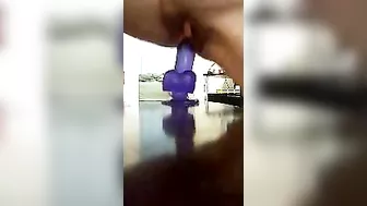 Masturbating with Suction Cup Dildo - Solo Play with Toys