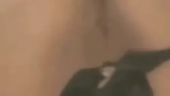 Blonde Masturbates in Leather Lingerie while Rubbing Pussy & Sucking Cock!