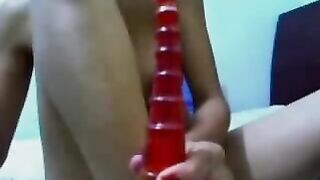 Masturbating Latina Teen with Perfect Tits and Anal Toys