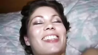 Hairy Masturbator Orgasmic Solo with Small Tits and Dildo!