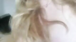 Busty Blonde Masturbates with Dirty Talk and Fake Cock!