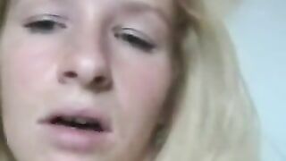 Busty Blonde Masturbates with Dirty Talk and Fake Cock!