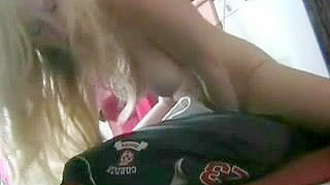 Busty Blonde Masturbates with Dirty Talk and Fake Cock!