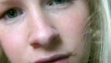 Busty Blonde Masturbates with Dirty Talk and Fake Cock!