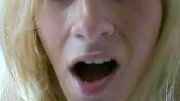 Busty Blonde Masturbates with Dirty Talk and Fake Cock!