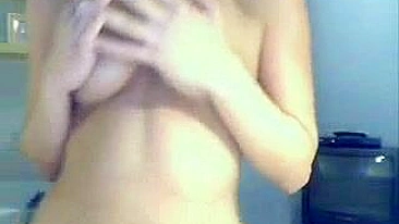 Blonde Teen Webcam Masturbates in Pink Panties with Touching Pussy Tease