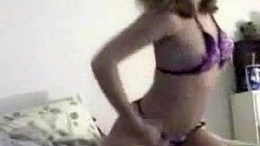 Petite Teen Masturbates with Dildo on Webcam
