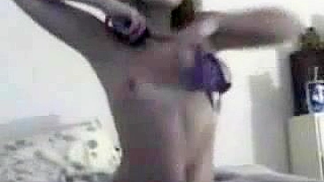 Petite Teen Masturbates with Dildo on Webcam