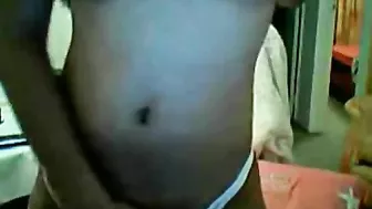 Colombian Teen Dark Nipple Flick & Rubbing Session!