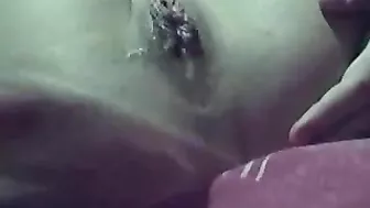 Masturbating Brunette Teen with Pierced Pussy and Anal Toys