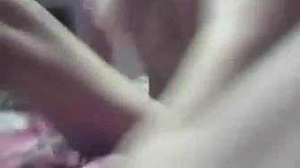 Masturbating Brunette Teen with Pierced Pussy and Anal Toys