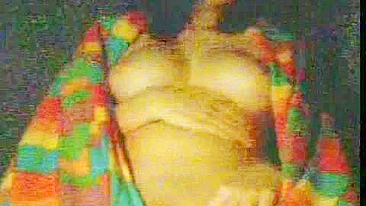 Brunette Coed Solo Masturbation in Dorm Room with Big Tits and Shaved Pussy