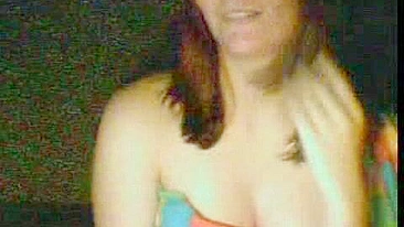 Brunette Coed Solo Masturbation in Dorm Room with Big Tits and Shaved Pussy