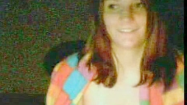 Brunette Coed Solo Masturbation in Dorm Room with Big Tits and Shaved Pussy