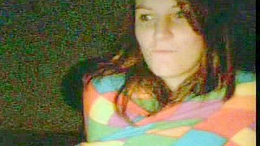 Brunette Coed Solo Masturbation in Dorm Room with Big Tits and Shaved Pussy