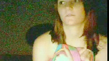 Brunette Coed Solo Masturbation in Dorm Room with Big Tits and Shaved Pussy