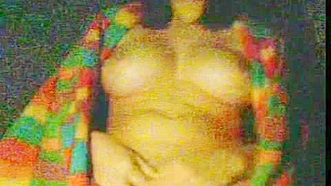 Brunette Coed Solo Masturbation in Dorm Room with Big Tits and Shaved Pussy